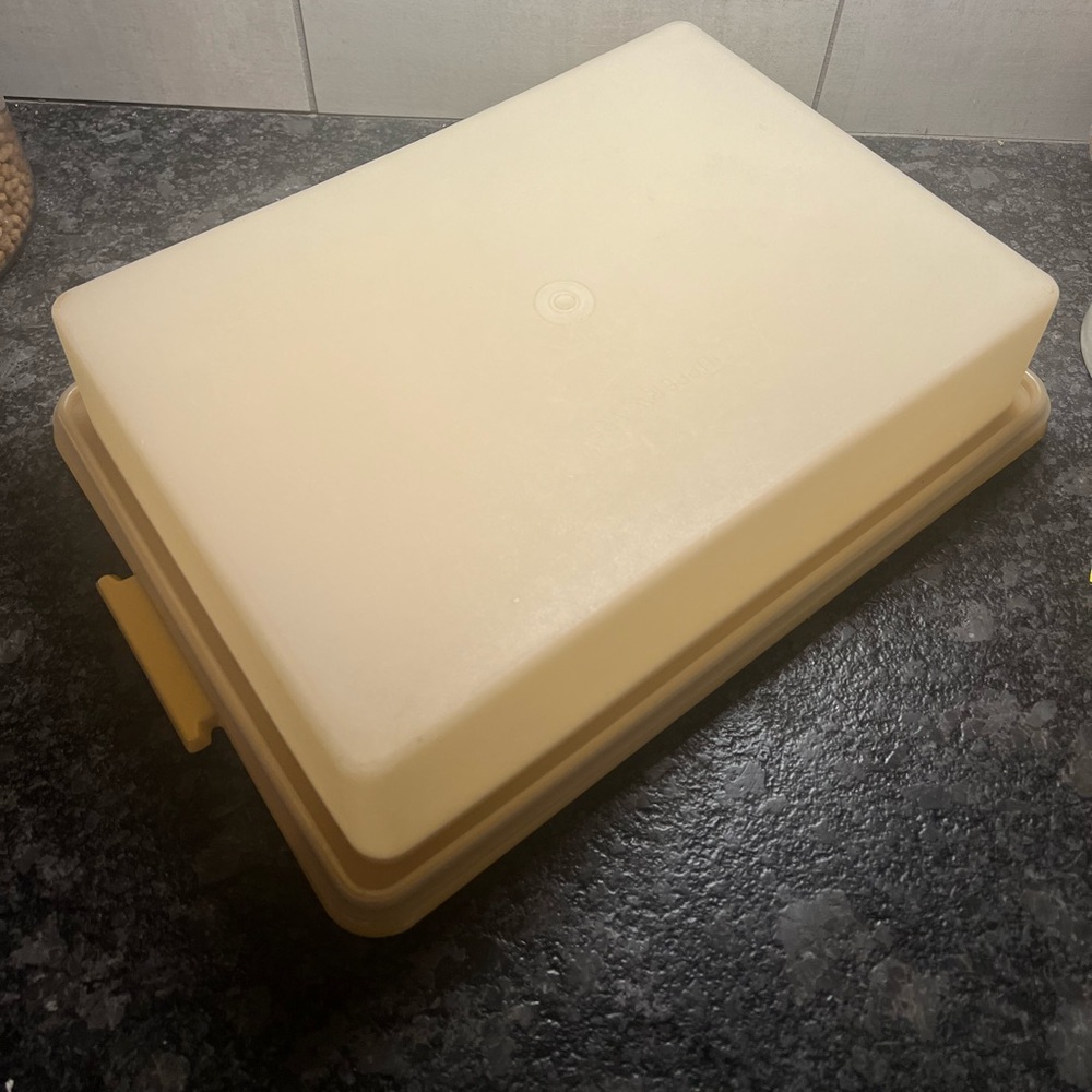 11x15 in great condition Vintage sheet cake carrier with lid. Tupperware